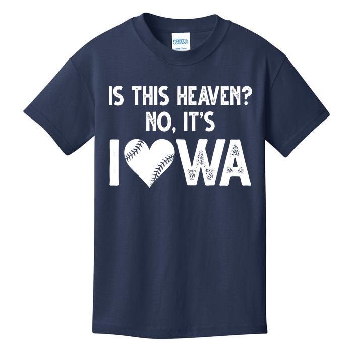 Is This Heaven No It's Iowa Baseball Lover Kids T-Shirt