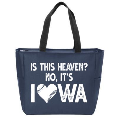 Is This Heaven No It's Iowa Baseball Lover Zip Tote Bag