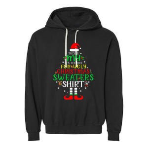 ItS Too Hot For Ugly Christmas Funny Xmas Garment-Dyed Fleece Hoodie