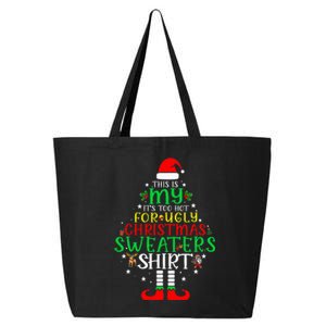 ItS Too Hot For Ugly Christmas Funny Xmas 25L Jumbo Tote