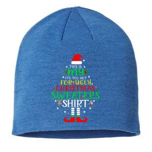 ItS Too Hot For Ugly Christmas Funny Xmas Sustainable Beanie