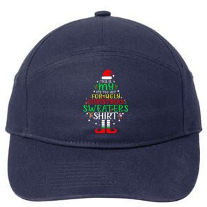 ItS Too Hot For Ugly Christmas Funny Xmas 7-Panel Snapback Hat