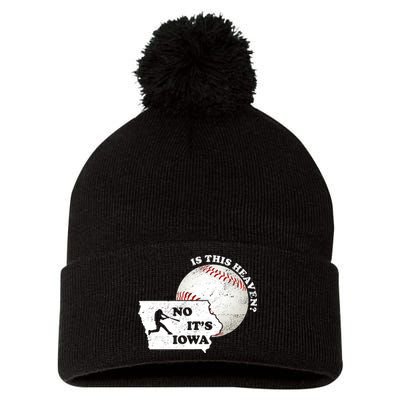 Is This Heaven? No It's Iowa Pom Pom 12in Knit Beanie