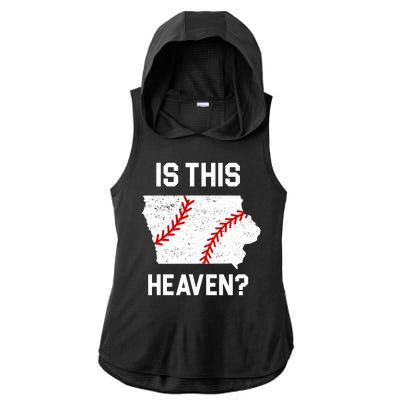 Is This Heaven Iowa Baseball Fan Ladies PosiCharge Tri-Blend Wicking Draft Hoodie Tank