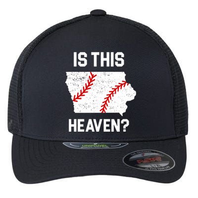 Is This Heaven Iowa Baseball Fan Flexfit Unipanel Trucker Cap