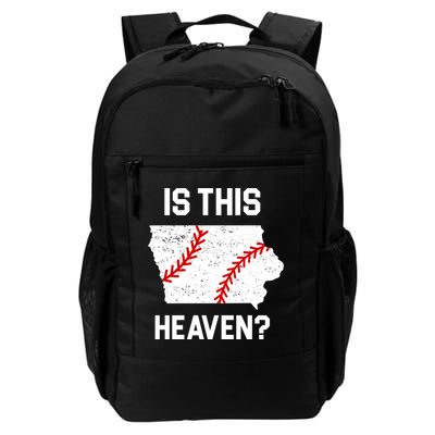 Is This Heaven Iowa Baseball Fan Daily Commute Backpack