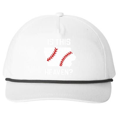 Is This Heaven Iowa Baseball Fan Snapback Five-Panel Rope Hat