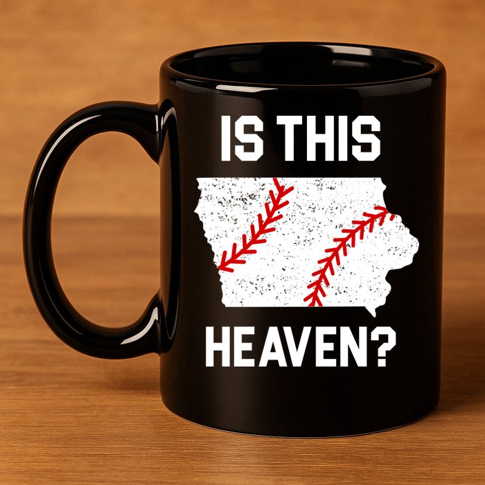 Is This Heaven Iowa Baseball Fan 11oz C Handle Ceramic Mug