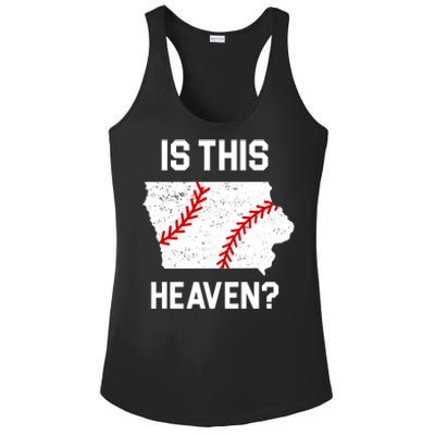 Is This Heaven Iowa Baseball Fan Ladies PosiCharge Competitor Racerback Tank