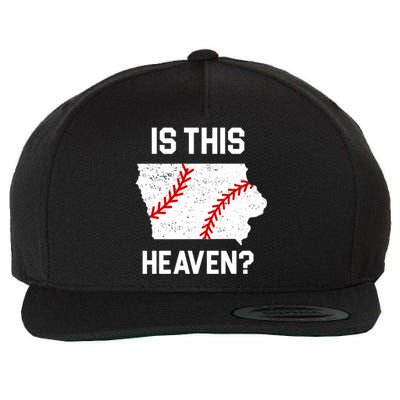 Is This Heaven Iowa Baseball Fan Wool Snapback Cap