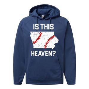 Is This Heaven Iowa Baseball Fan Performance Fleece Hoodie