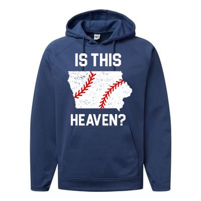 Is This Heaven Iowa Baseball Fan Performance Fleece Hoodie