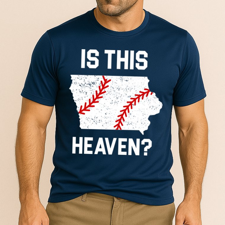 Is This Heaven Iowa Baseball Fan Cooling Performance Crew T-Shirt