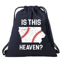 Is This Heaven Iowa Baseball Fan Drawstring Bag