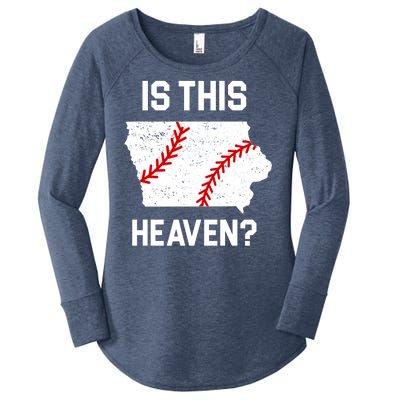 Is This Heaven Iowa Baseball Fan Women's Perfect Tri Tunic Long Sleeve Shirt