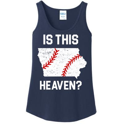 Is This Heaven Iowa Baseball Fan Ladies Essential Tank