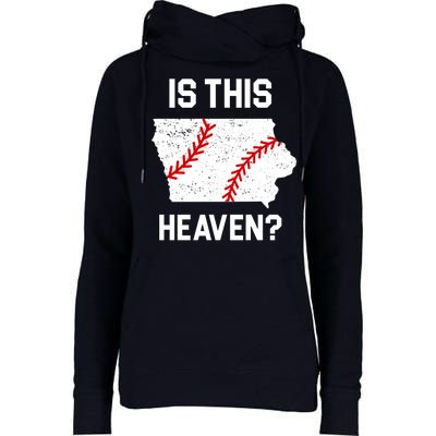 Is This Heaven Iowa Baseball Fan Womens Funnel Neck Pullover Hood