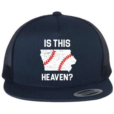 Is This Heaven Iowa Baseball Fan Flat Bill Trucker Hat