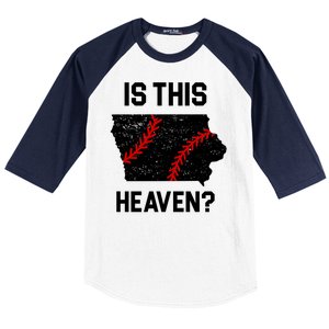 Is This Heaven Iowa Baseball Fan Baseball Sleeve Shirt