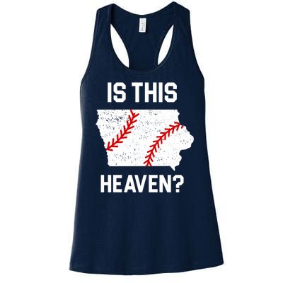 Is This Heaven Iowa Baseball Fan Women's Racerback Tank