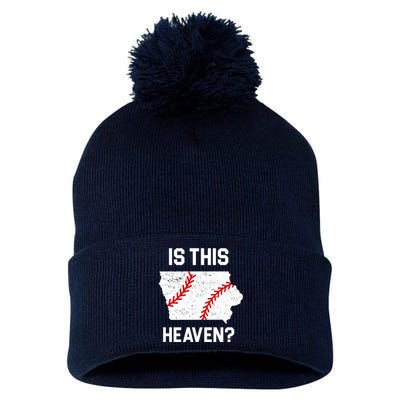 Is This Heaven Iowa Baseball Fan Pom Pom 12in Knit Beanie