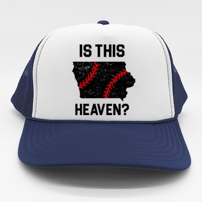 Is This Heaven Iowa Baseball Fan Trucker Hat