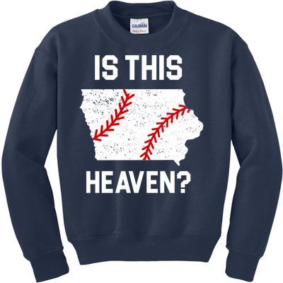 Is This Heaven Iowa Baseball Fan Kids Sweatshirt