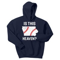 Is This Heaven Iowa Baseball Fan Kids Hoodie