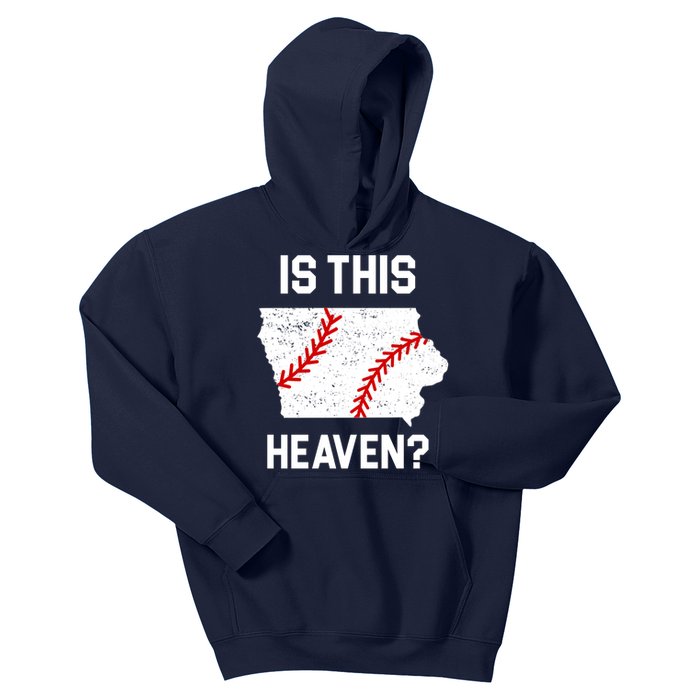 Is This Heaven Iowa Baseball Fan Kids Hoodie