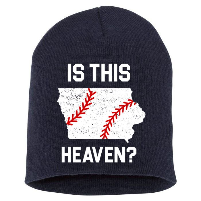 Is This Heaven Iowa Baseball Fan Short Acrylic Beanie