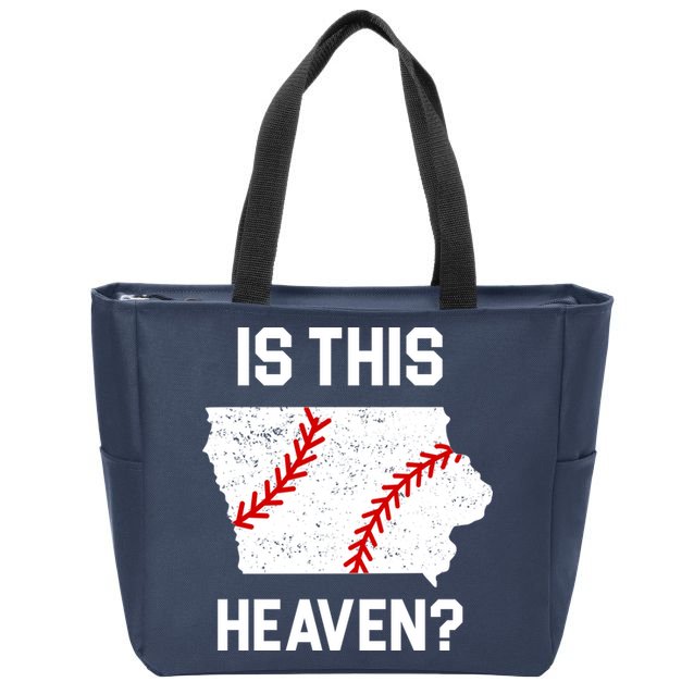 Is This Heaven Iowa Baseball Fan Zip Tote Bag
