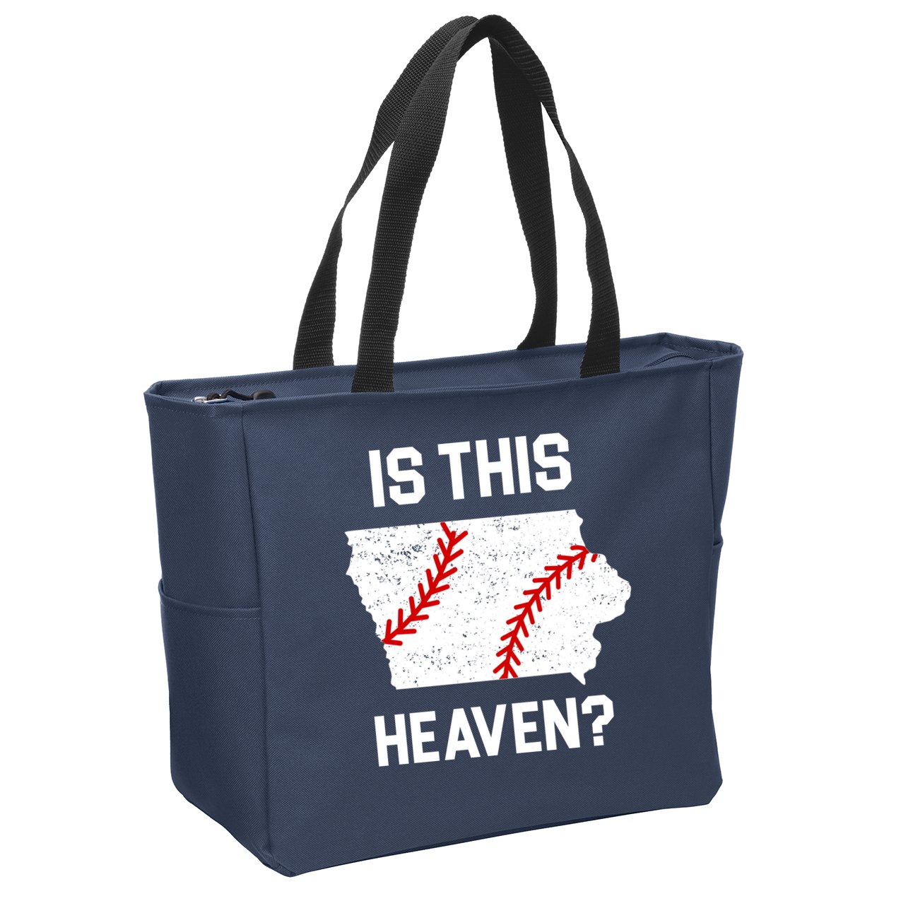 Is This Heaven Iowa Baseball Fan Zip Tote Bag