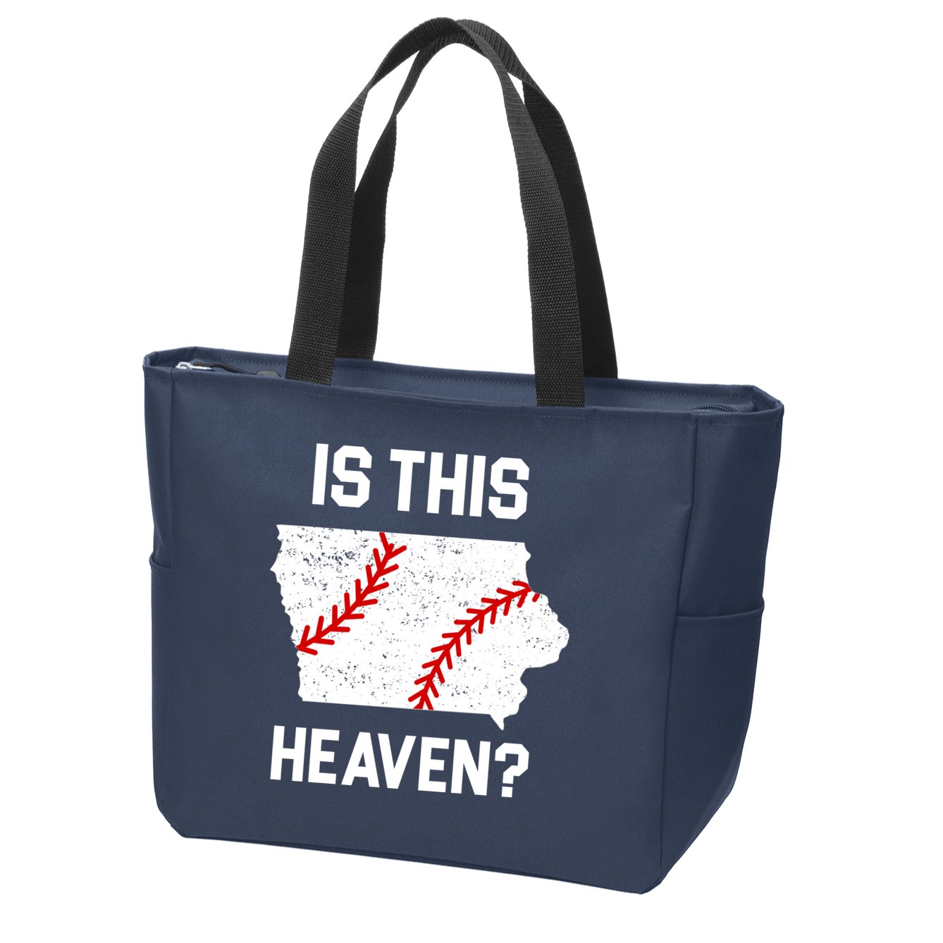 Is This Heaven Iowa Baseball Fan Zip Tote Bag