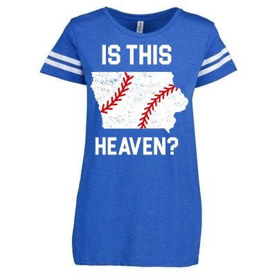 Is This Heaven Iowa Baseball Fan Enza Ladies Jersey Football T-Shirt