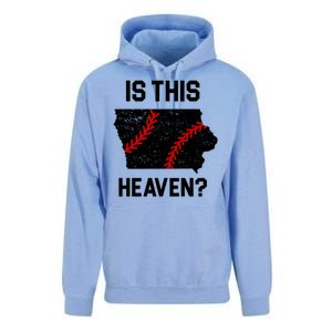 Is This Heaven Iowa Baseball Fan Unisex Surf Hoodie