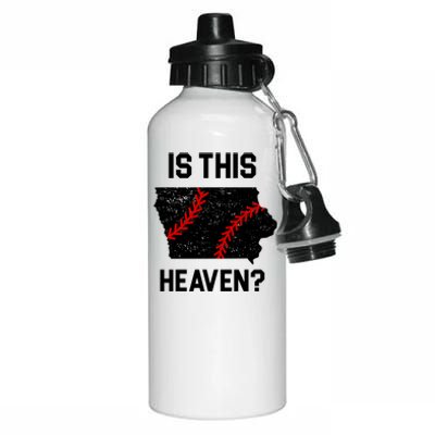 Is This Heaven Iowa Baseball Fan Aluminum Water Bottle