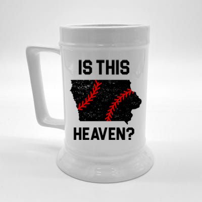 Is This Heaven Iowa Baseball Fan Beer Stein