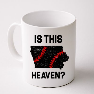 Is This Heaven Iowa Baseball Fan Coffee Mug