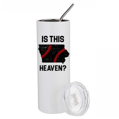 Is This Heaven Iowa Baseball Fan Stainless Steel Tumbler