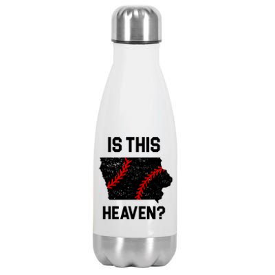 Is This Heaven Iowa Baseball Fan Stainless Steel Insulated Water Bottle