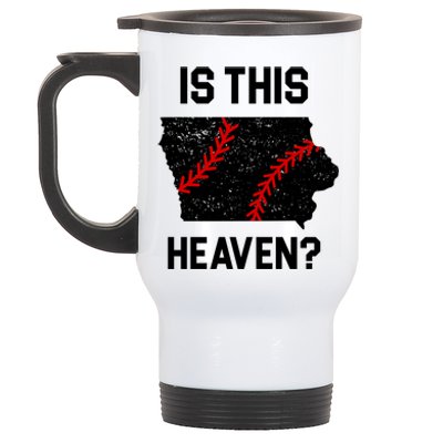 Is This Heaven Iowa Baseball Fan Stainless Steel Travel Mug