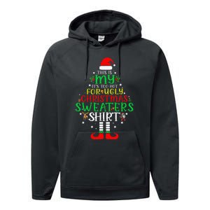 It's Too Hot For Ugly Christmas Funny  Performance Fleece Hoodie