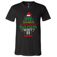 It's Too Hot For Ugly Christmas Funny  V-Neck T-Shirt