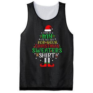 It's Too Hot For Ugly Christmas Funny  Mesh Reversible Basketball Jersey Tank