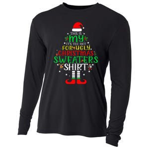 It's Too Hot For Ugly Christmas Funny  Cooling Performance Long Sleeve Crew