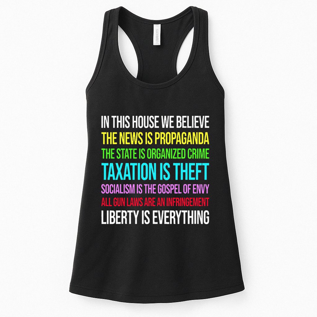 In This House We Believe The News Is Propaganda Womens Tank Top