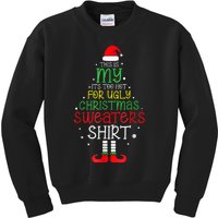 Its Too Hot For Ugly Christmas Funny Xmas Kids Sweatshirt