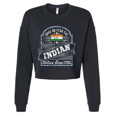 India T Have No Fear The Indian Is Here Cropped Pullover Crew