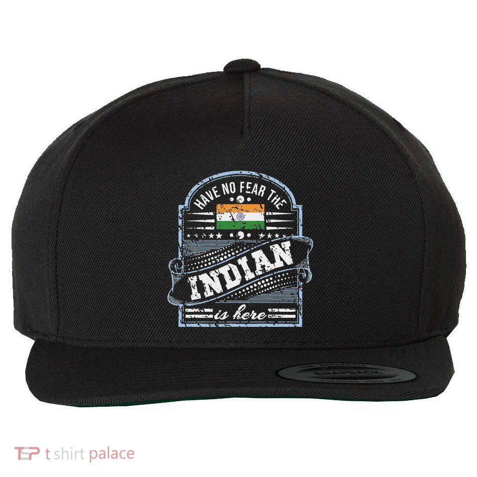 India T Have No Fear The Indian Is Here Wool Snapback Cap