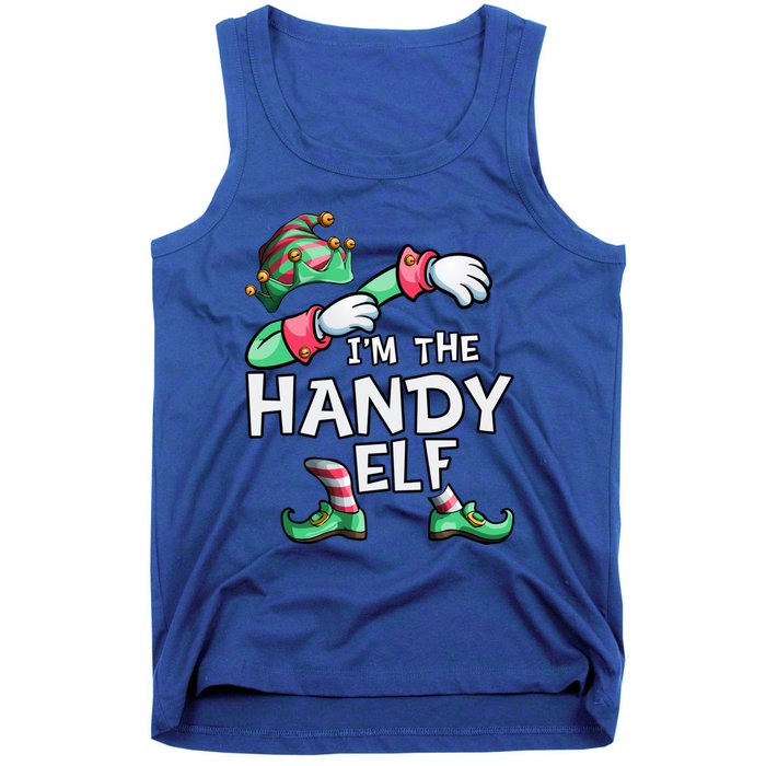 IM The Handy Elf Dabbing Christmas Family Matching Gift Tank Top